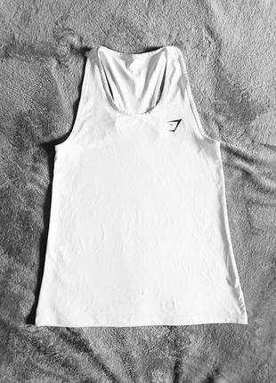 Майка спортивная белого цвета lululemon adidas puma nike under armour oysho uniqlo oceans apart zara5 фото