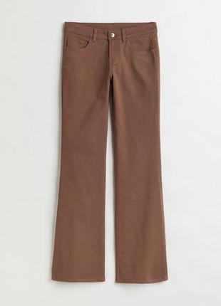 Брюки джинси кльош широкі з низькою посадкою h&m,p.42(40)3 фото