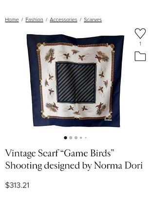 Платок винтаж дизайнерский norma dori