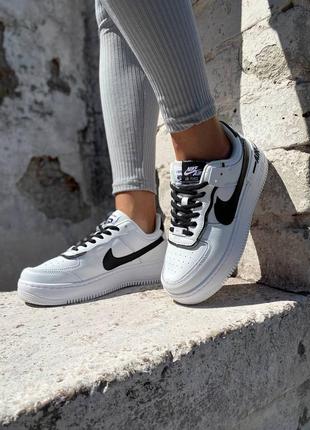 Кроссовки nike air force 1 shadow black white3 фото