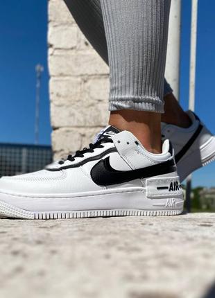 Кроссовки nike air force 1 shadow black white5 фото