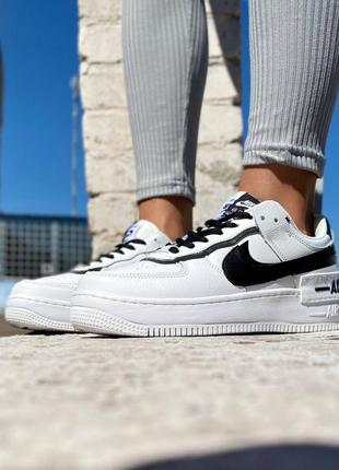 Кроссовки nike air force 1 shadow black white8 фото