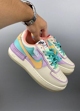 Кроссовки nike air force 1 shadow beige purple1 фото