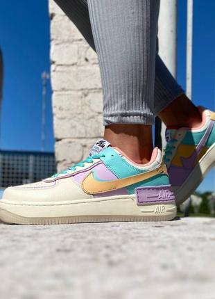 Кроссовки nike air force 1 shadow beige purple3 фото