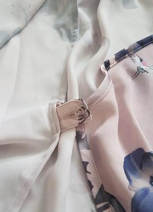 Стильное платье халат, накидка на запах в цветочный принт от h&amp;m.3 фото