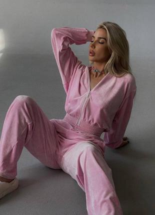 Велюровий костюм🩷2 фото