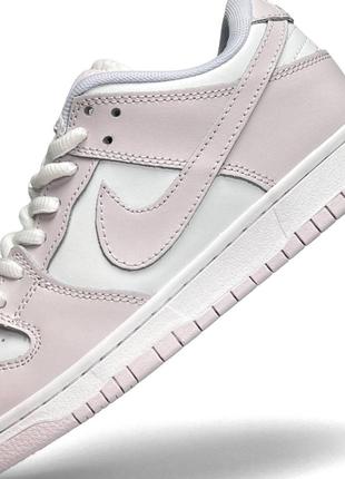 Женские кроссовки nike sb dunk low retro white easy pink5 фото