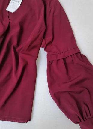 Блузы из легкой струящейся ткани софт пышный рукав4 фото
