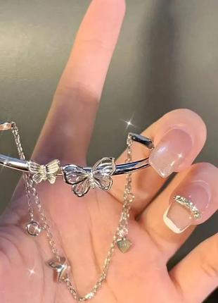 Двухслойный модный браслет бабочка 🦋