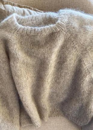 Базовий оверсайз светр з вовни альпака на шовку8 фото