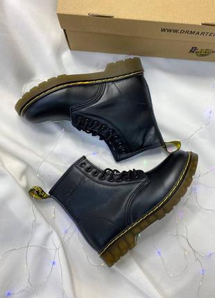 Черевики dr.martens 1460 black logo хутро3 фото