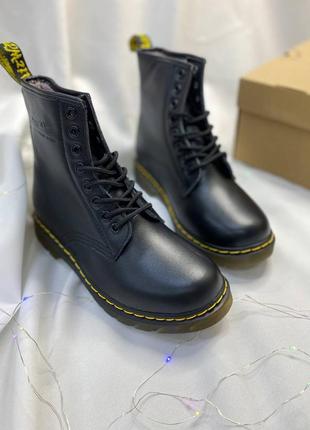 Черевики dr.martens 1460 black logo хутро6 фото