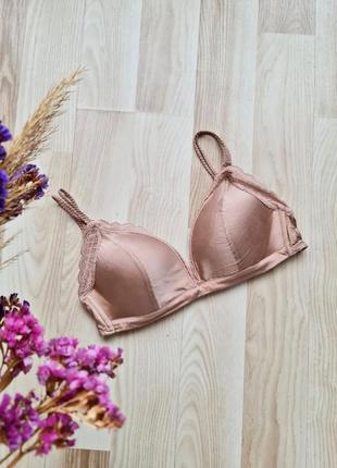 Шовковий бюстгальтер intimissimi tiziana бежевий бюстгальтер з натурального шовку бюст...