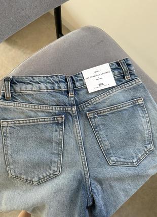 Джинсы прямые cropped с обрезанным краем zara 34 р5 фото