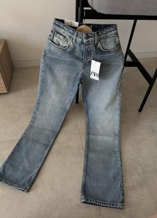 Джинсы прямые cropped с обрезанным краем zara 34 р6 фото