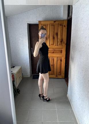 Черное платье мини2 фото