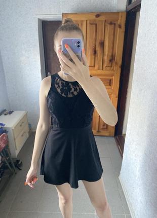 Черное платье мини1 фото