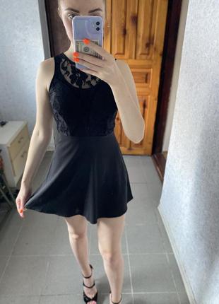 Черное платье мини4 фото