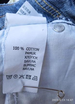 Короткая джинсовая юбка-100%коттон7 фото