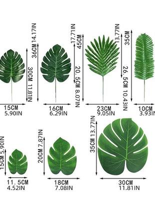 Пальмовые листья искусственного декора3 фото
