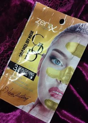 Золотая оживляющая маска-пленка для лица с гекторитом1 фото