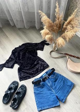 🖤чорна велюрова футболочка від бренду primark🖤
