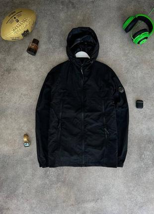 Куртка ветровка мастерка мужская cp черная турция / курточка вітровка чоловіча сипи стон чорна