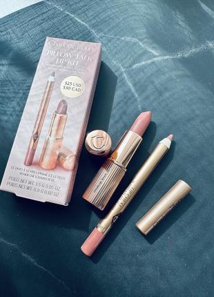 Charlotte tilbury mini pillow talk lipstick & liner set набір помада та олівець для губ у відтінку pillow talk2 фото