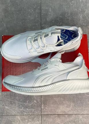 Эффектные мужские кроссовки в стиле puma light white легкие удобные стильные с сеткой3 фото