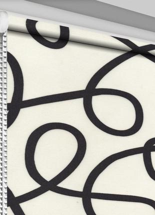 Рулонна штора тм "decosharm" геометрія 5215 відкритого типу пудра