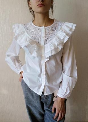 Сорочка блуза з прошвою george натуральна тканина розмір ххл
