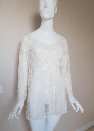 Красивая гипюровая блуза solitaire