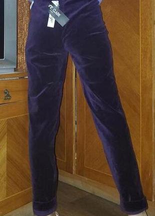 Шикарные велюровые бархатные брюки красивого пурпурного цвета ossie clark великобритания10 фото