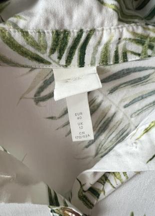 Платье платье в тропический принт h&m с поясом вискоза7 фото