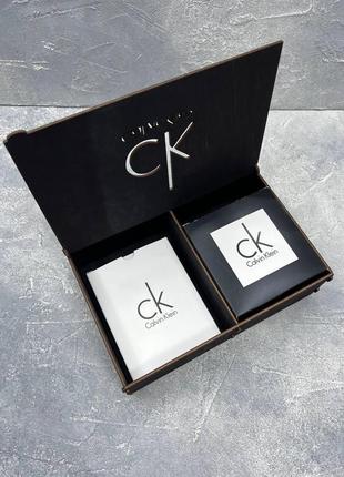Мужской подарочный набор calvin klein кожаный ремень + кожаный кошелек подарочная упаковка3 фото