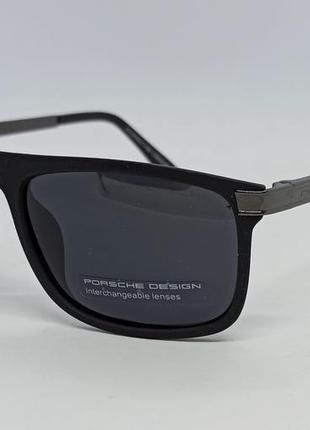 Porsche design очки мужские солнцезащитные черные матовые поляризированые1 фото