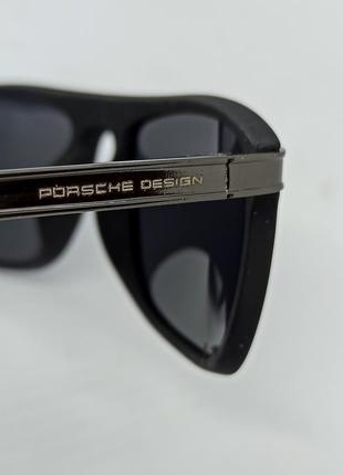 Porsche design очки мужские солнцезащитные черные матовые поляризированые6 фото