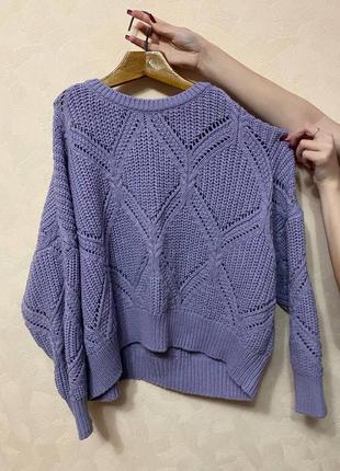 Вязаный, лавандовый свитер