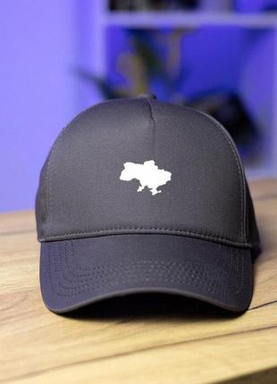 Кепка pobedov trucker cotton — карта наклейка біла, антрацит