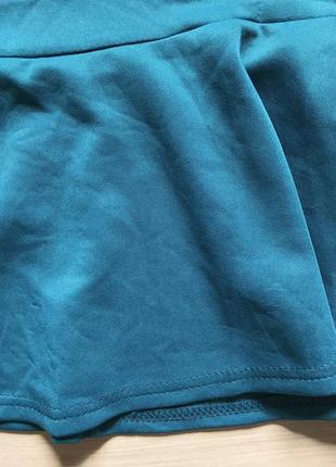 Синій топ блуза з баскою батал be jealous6 фото