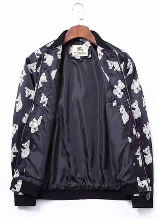 Бомбер куртка с принтом мужская черный турция / курточка ветровка вітровка чоловіча чорний2 фото