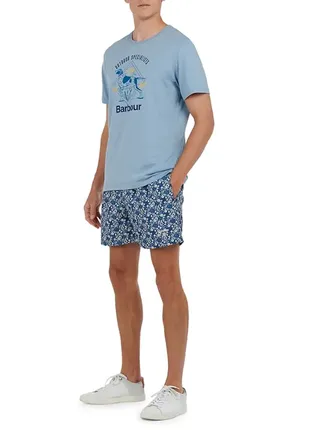 Фирменные шорты barbour braithwaite leaf print swim shorts для плавания1 фото