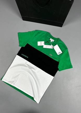 Футболка мужская с принтом lacoste белая черная турция / футболка тишка чоловіча лакоста чорна біла