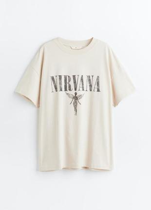 Футболка женская h&m nirvana размер l