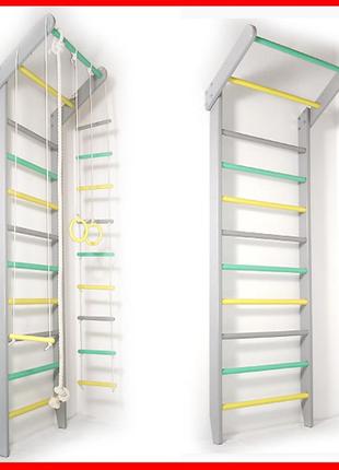 Шведская стенка деревянная детская разноцветная для детей и взрослых из сосны с...