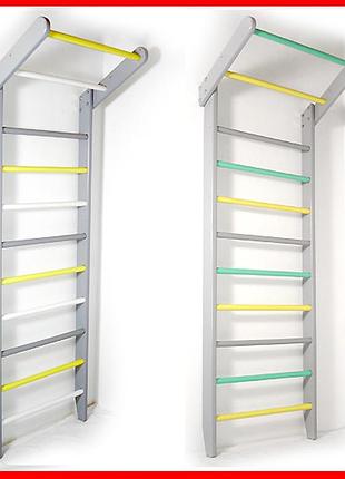 Шведская стенка деревянная детская разноцветная для детей и взрослых из сосны с...