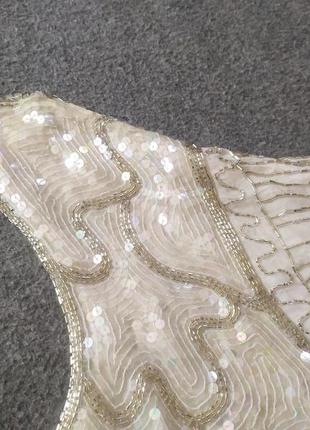 Платье в стиле 20-х годов гетсби. натуральный шелк, вышивка бисером и пайетками2 фото