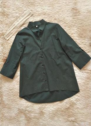 Стильная женская рубашка в темно-зеленом цвете 50 52рр