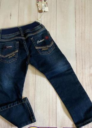 Джинсы ржаные туречки, коттоновые джинсы для девочки, джинсы на резинке, классические прямые джинсы2 фото