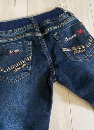Джинсы ржаные туречки, коттоновые джинсы для девочки, джинсы на резинке, классические прямые джинсы3 фото